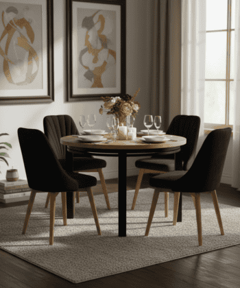 Uran Round Extendable Dining Table fi 100+40cm