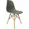 Ebon Flow Shell Chair – Black Poly Seat with Natural Beech Legs