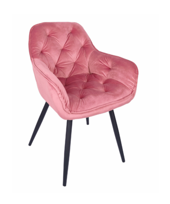 Vitos Pink Velvet Armchair