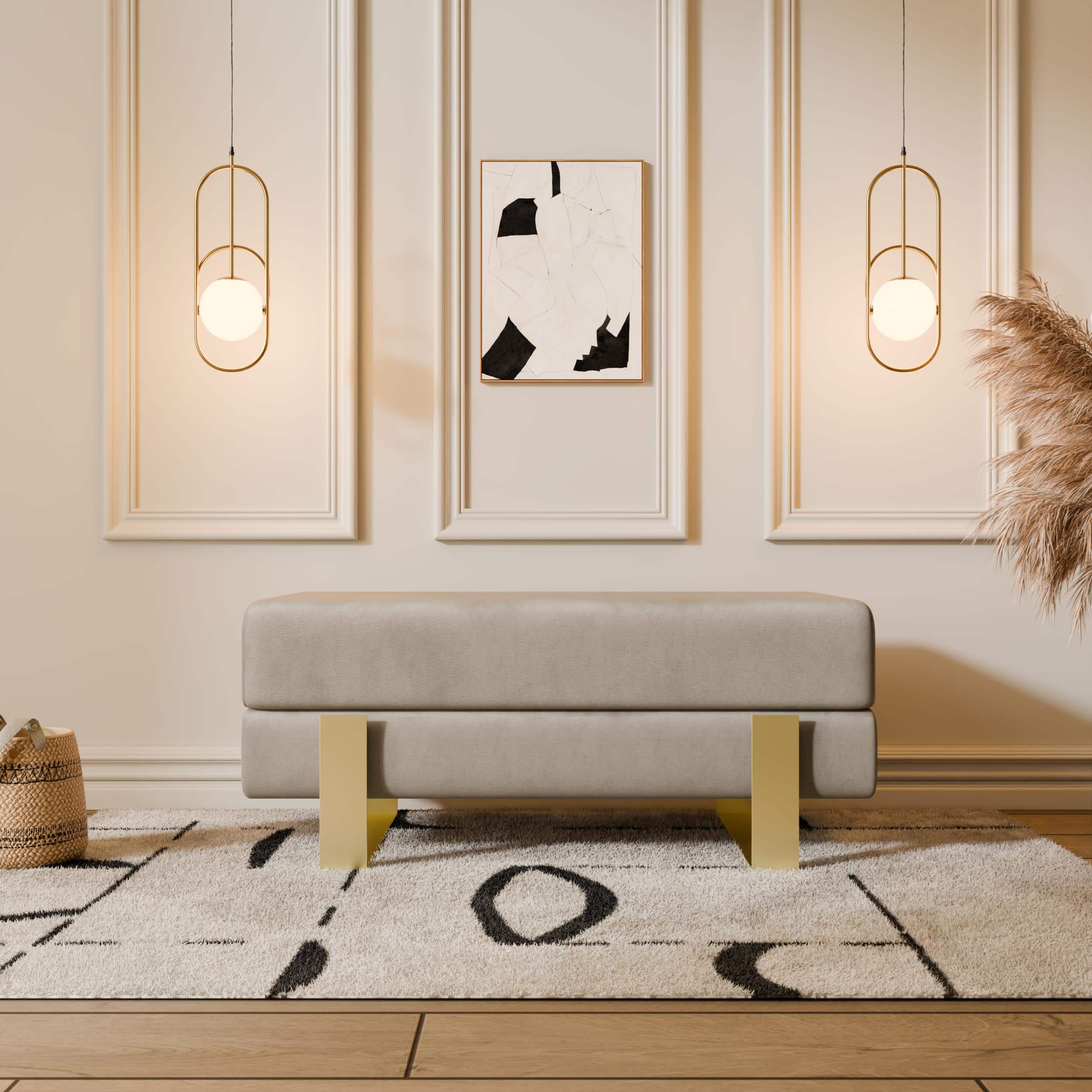 Arena Velvet Bench – 80x35 cm