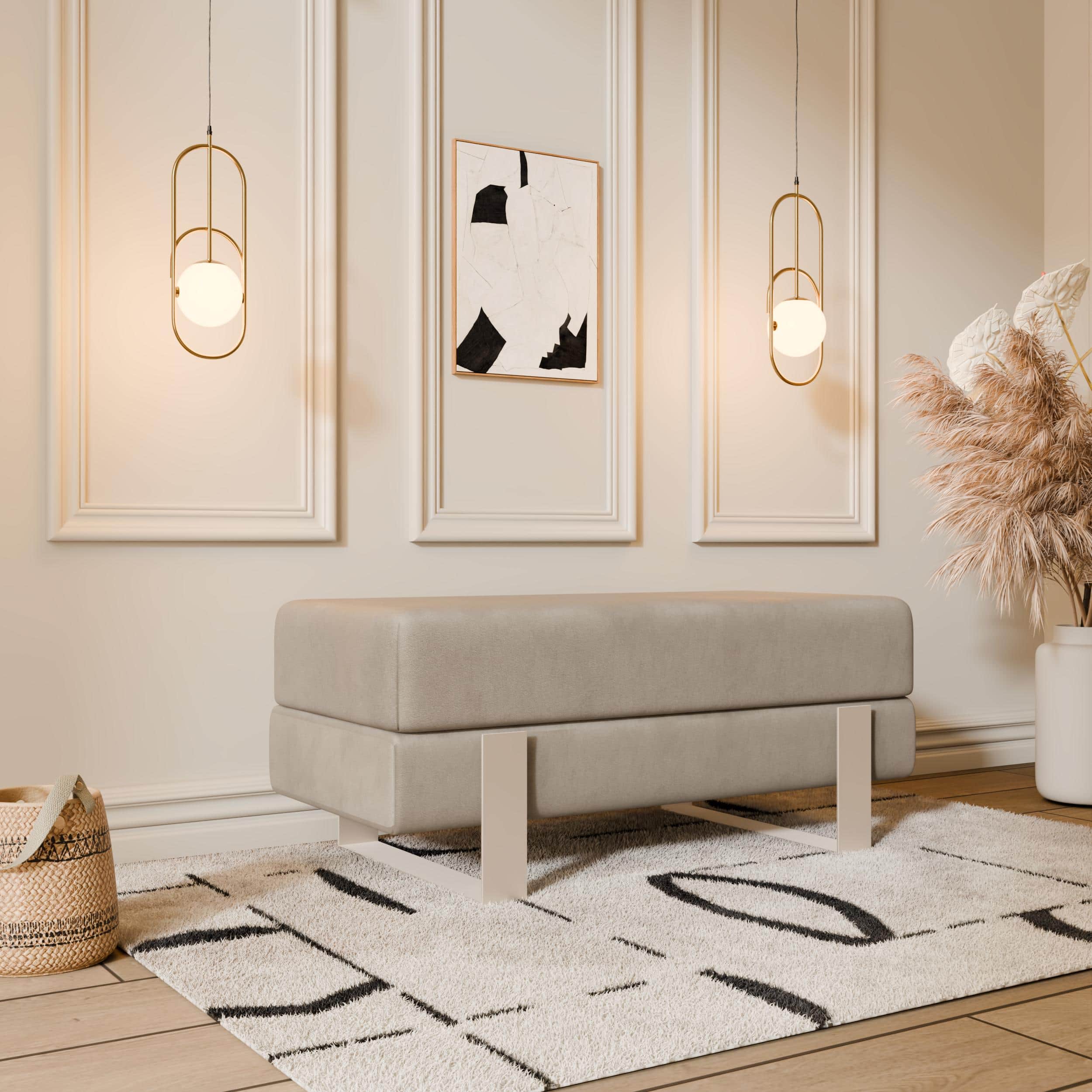 Arena Velvet Bench – 80x35 cm