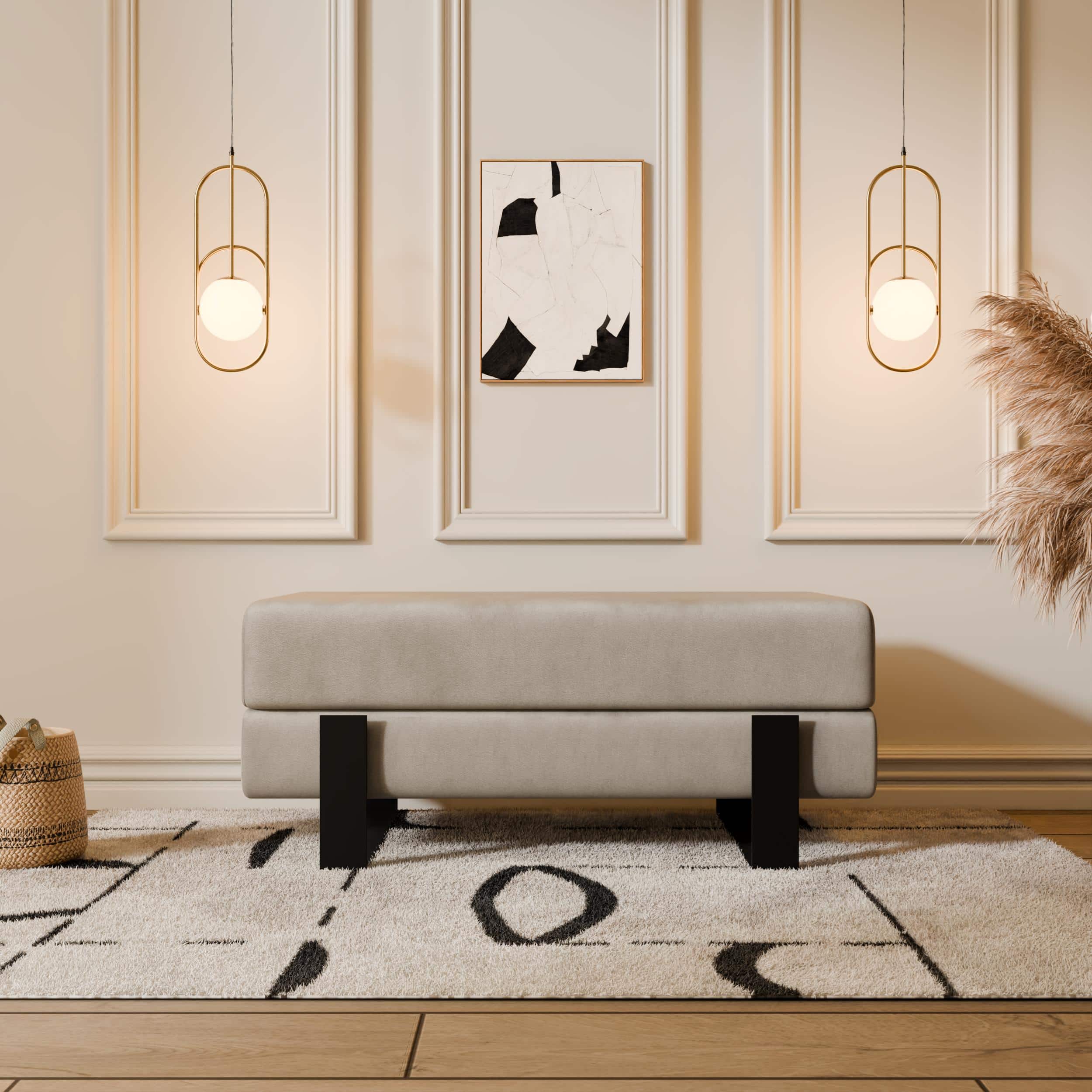 Arena Velvet Bench – 80x35 cm