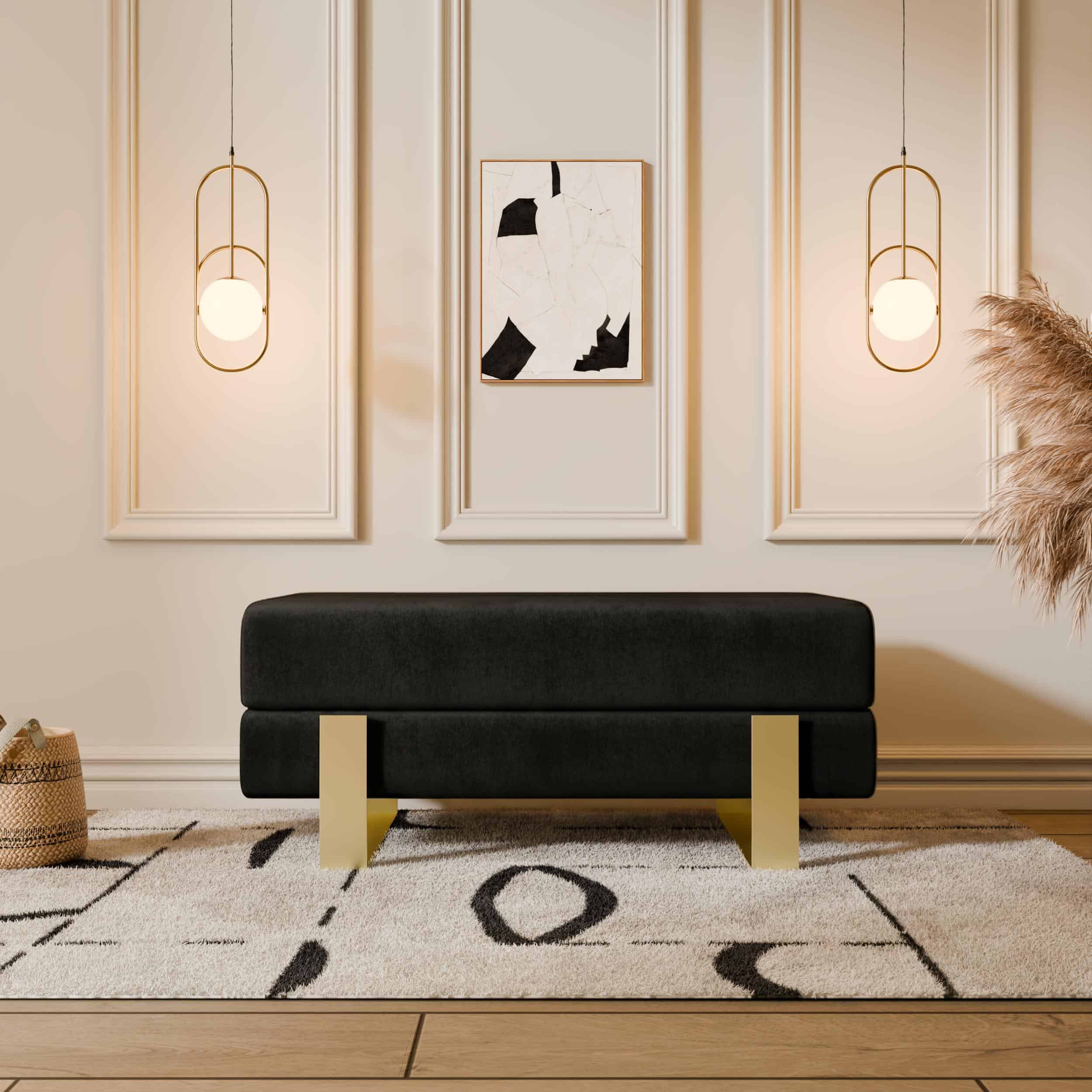 Arena Velvet Bench – 80x35 cm