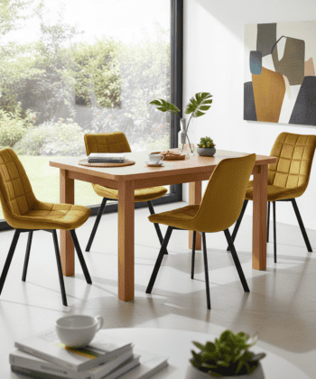 Aria Rounded Extendable Laminate Table 150×80–190cm