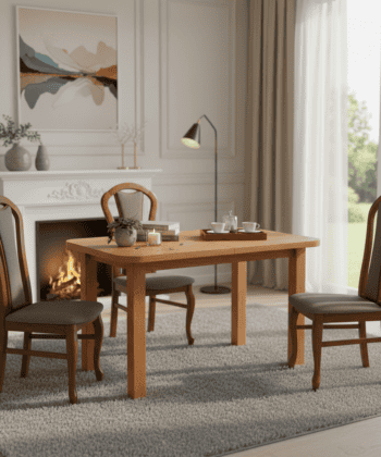 Aria Rounded Extendable Laminate Table 150×80–190cm