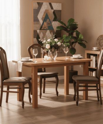 Aria Rounded Extendable Laminate Table 150×80–190cm