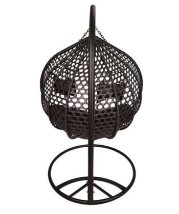 Aruba Double Hanging Chair – Black Rattan Garden
