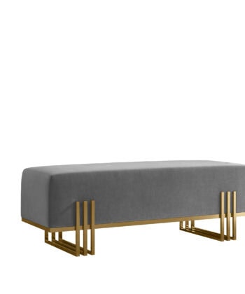 Aurora Modern Cream-Gold Bench Seat 80x35cm