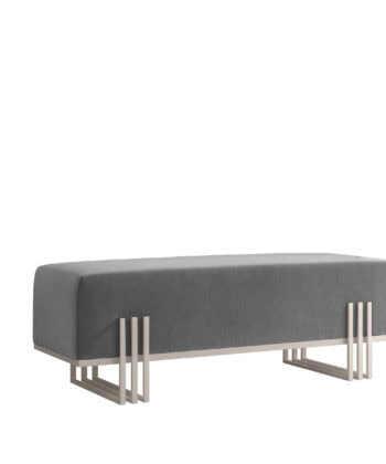 Aurora Modern Cream-Gold Bench Seat 80x35cm
