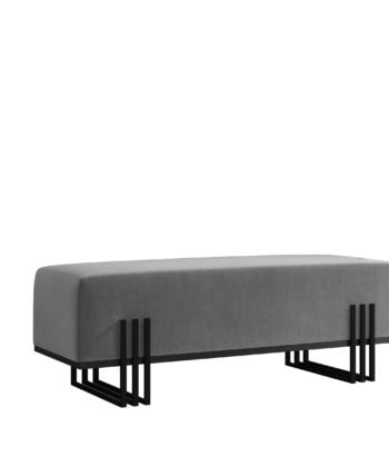 Aurora Modern Cream-Gold Bench Seat 80x35cm