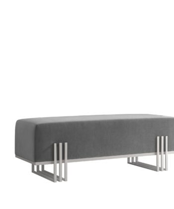 Aurora Modern Cream-Gold Bench Seat 80x35cm