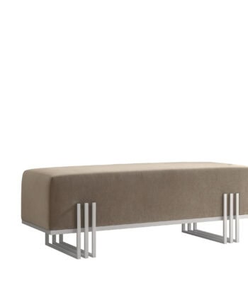 Aurora Modern Cream-Gold Bench Seat 80x35cm