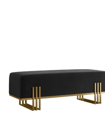 Aurora Modern Cream-Gold Bench Seat 80x35cm
