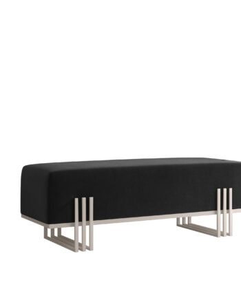 Aurora Modern Cream-Gold Bench Seat 80x35cm