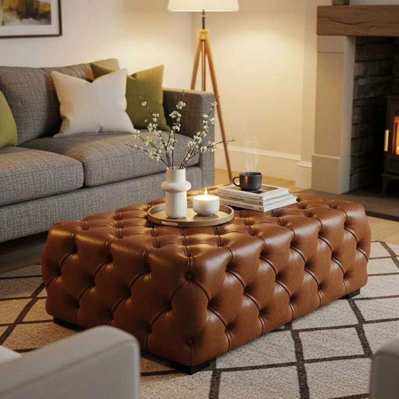 Chester coffee table in a modern Irish living room with elegant design and cozy decor