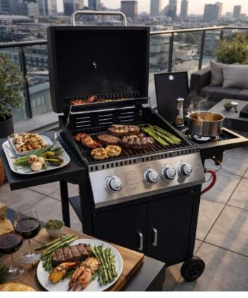 Dakar Black 3+1 Gas BBQ Station