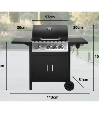 Dakar Black 3+1 Gas BBQ Station