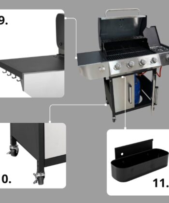 Ibiza 4+1 Gas Garden Grill – Silver
