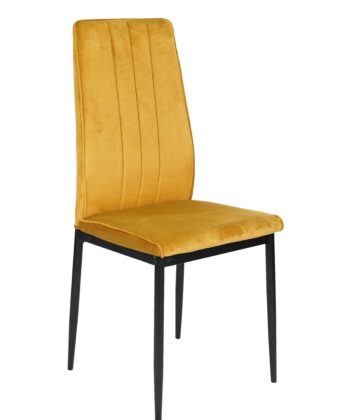 Velo Modern Gold Velvet Upholstered Dining Chair