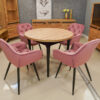 Vitos Pink Velvet Armchair