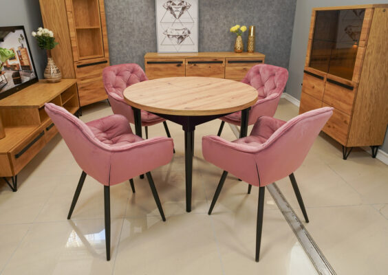 Vitos Pink Velvet Armchair