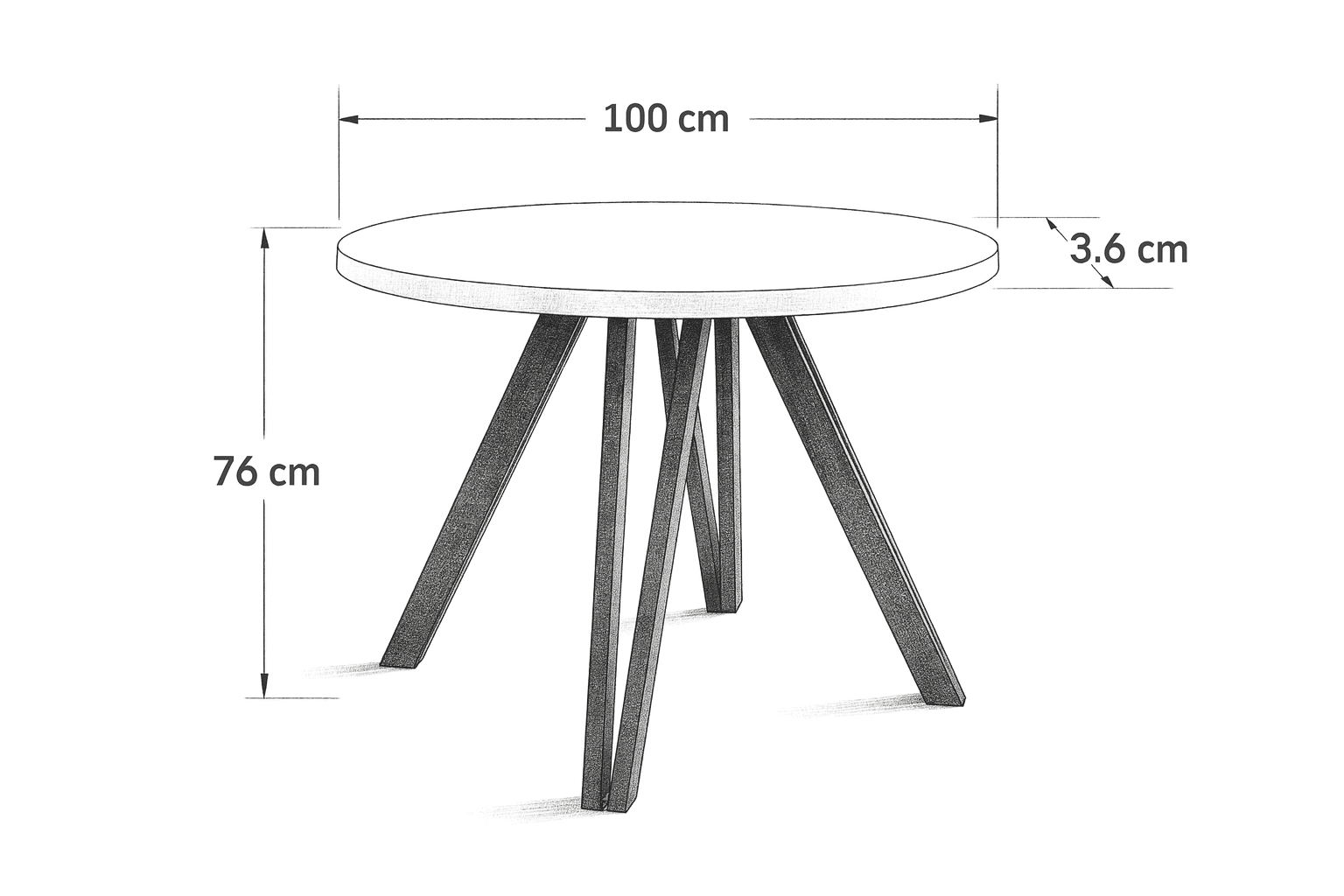 Marco Extendable Round Dining Table (100 / 140 / 180 cm) – European Designer Quality