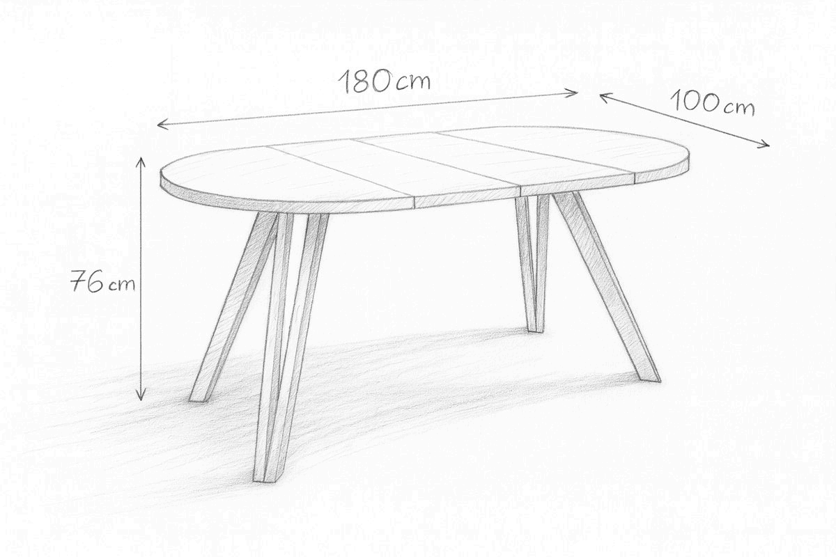 Marco Extendable Round Dining Table (100 / 140 / 180 cm) – European Designer Quality