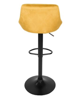 Roma Black Gold Velvet Bar Stool – Adjustable Modern Kitchen Hoker