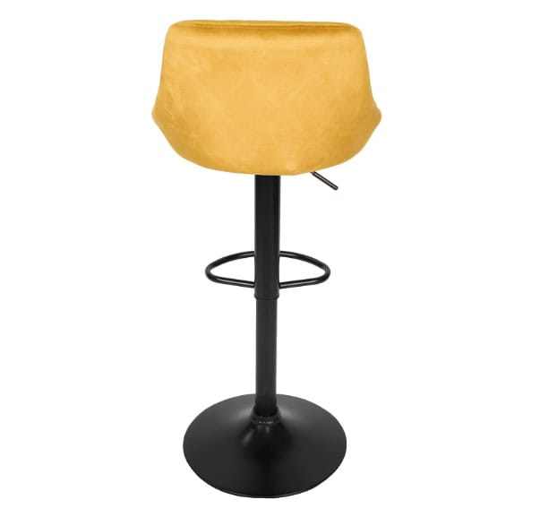 Roma Black Gold Velvet Bar Stool – Adjustable Modern Kitchen Hoker
