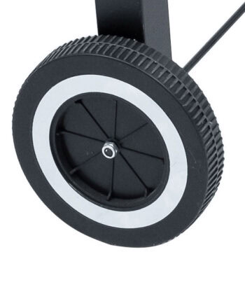 Tasos Charcoal BBQ Grill – Large Black with Shelves & Wheels