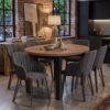 The Cillian Modern Round Extendable Dining Table 100-140cm