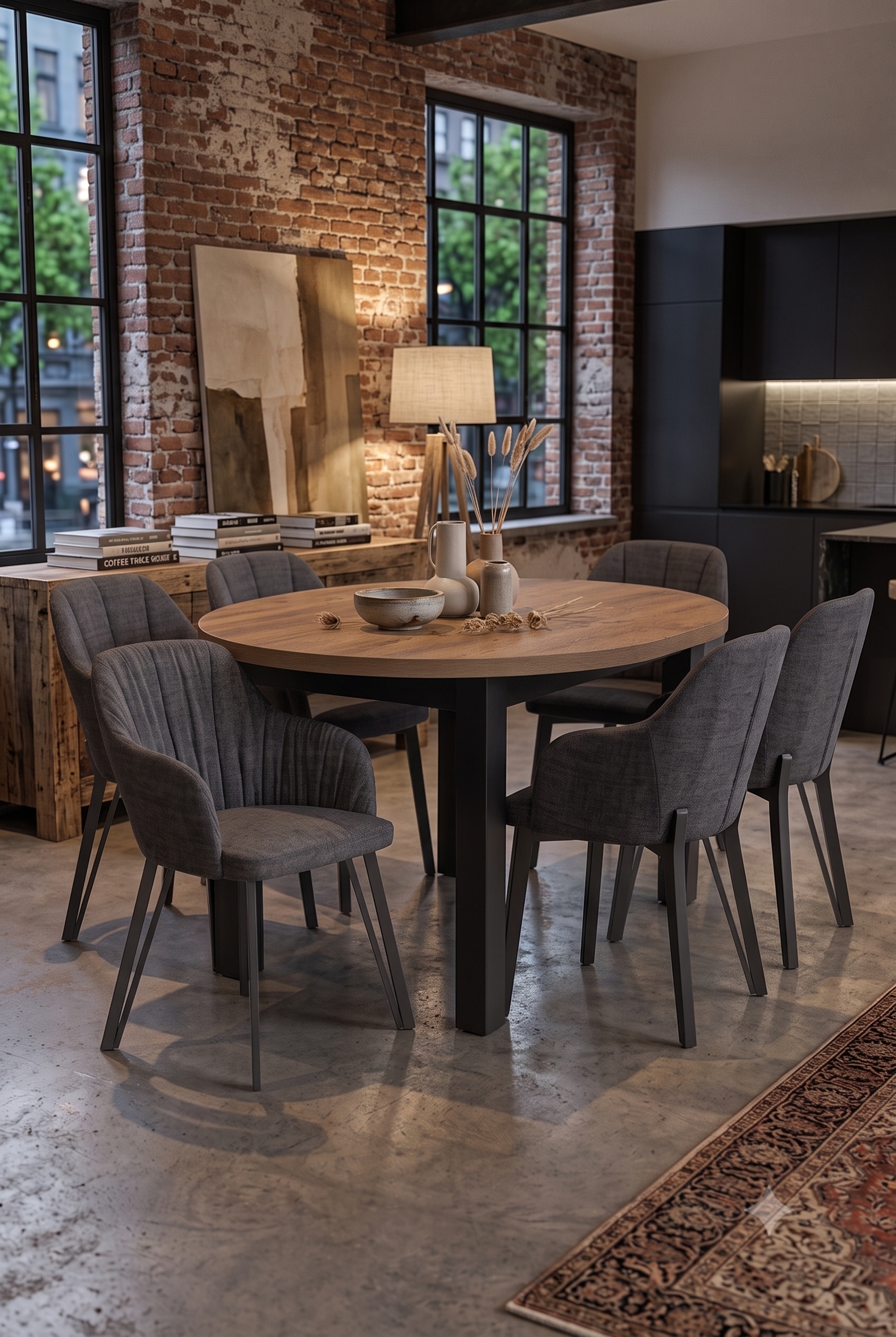 The Cillian Modern Round Extendable Dining Table 100-140cm
