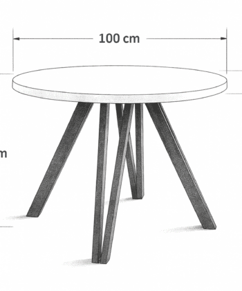 The Marco Modern Extendable Round Dining Table 100-140CM