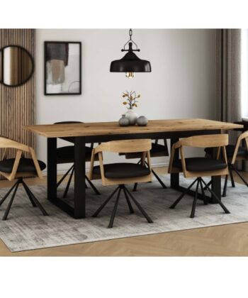 Vanguard Oak Swivel Dining Armchair 180° Rotation