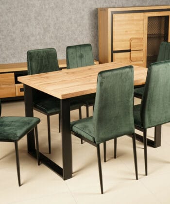 Velo Modern Gold Velvet Upholstered Dining Chair