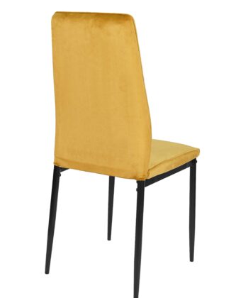 Velo Modern Gold Velvet Upholstered Dining Chair