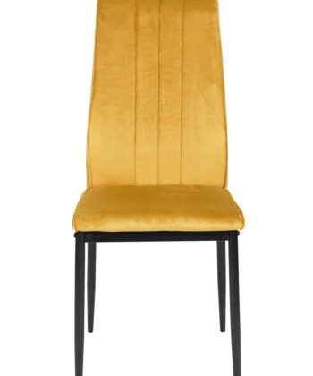 Velo Modern Gold Velvet Upholstered Dining Chair