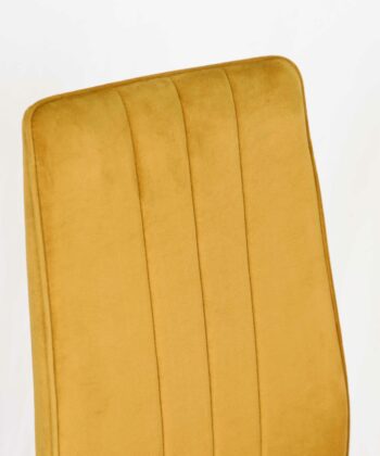 Velo Modern Gold Velvet Upholstered Dining Chair
