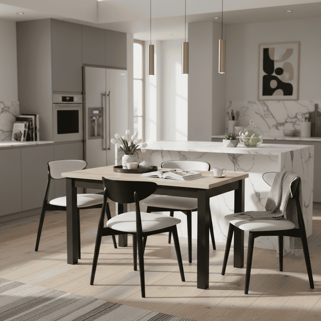 Vento Modern Extendable Dining Table – 70x120/170 cm