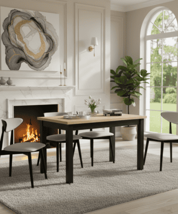 Vento Modern Extendable Dining Table – 70x120/170 cm