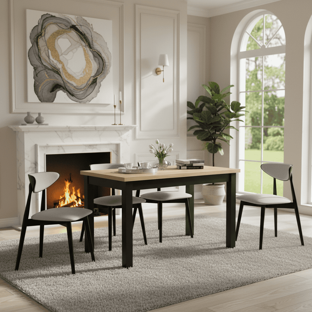 Vento Modern Extendable Dining Table – 70x120/170 cm