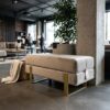 Arena Velvet Bench – 80×35 cm Premium Velvet Upholstered Metal Bench with Brushed Gold Steel Frame (80 × 35 × 47 cm)