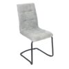 Zeno KR-16 Grey Pattern Sled Chair – Metal Runners Upholstered