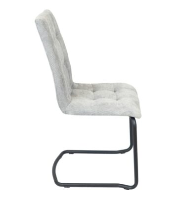 Zeno KR-16 Grey Pattern Sled Chair – Metal Runners Upholstered