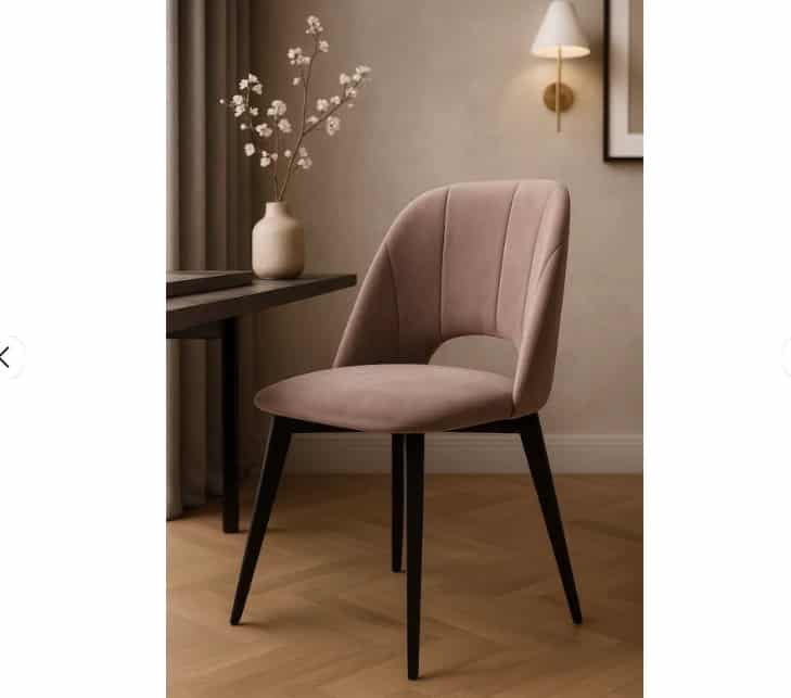 Zeno Maja II Metal Dining Chair - Modern Powder-Coated Frame