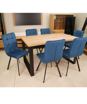 Zeno Orlando Black Velvet Dining Chair – Quilted Monolith 95