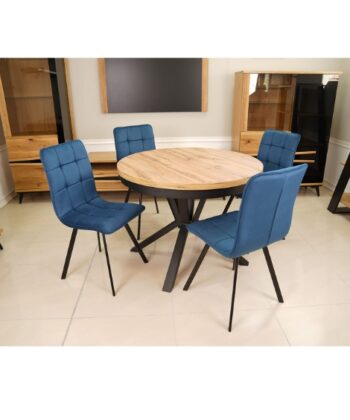 Zeno Orlando Black Velvet Dining Chair – Quilted Monolith 95