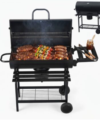Rugian Large Charcoal Garden Grill with Lid