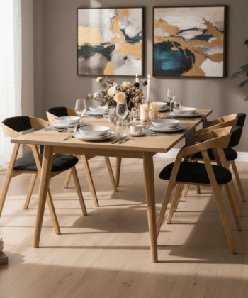 Ardena Extendable Dining Table with Natural Oak Veneer