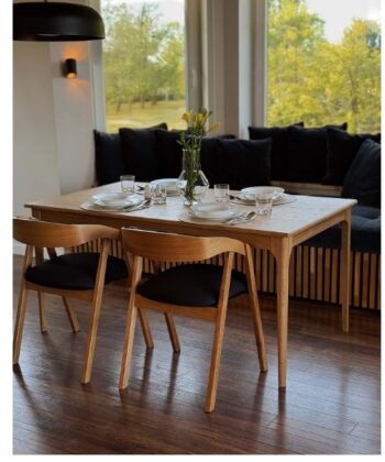 Ardena Extendable Dining Table with Natural Oak Veneer